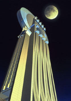 CG image of the Moon Tower at night