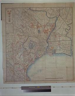 [実測東京全図明治11年発行、史料編纂所蔵の画像]